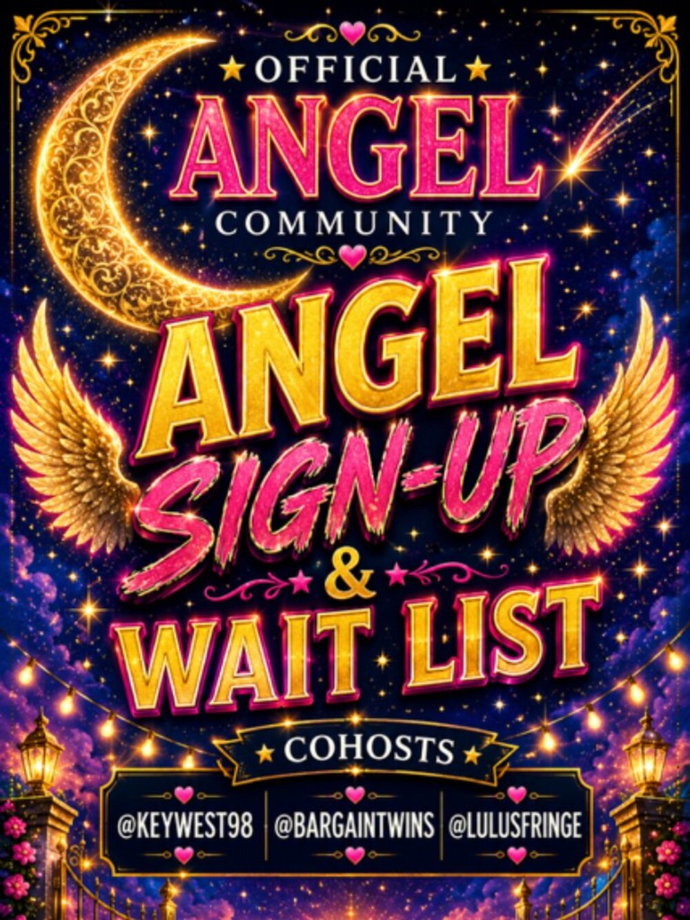 😇 SIGN UP LISTING FOR POTENTIAL ANGELS 😇